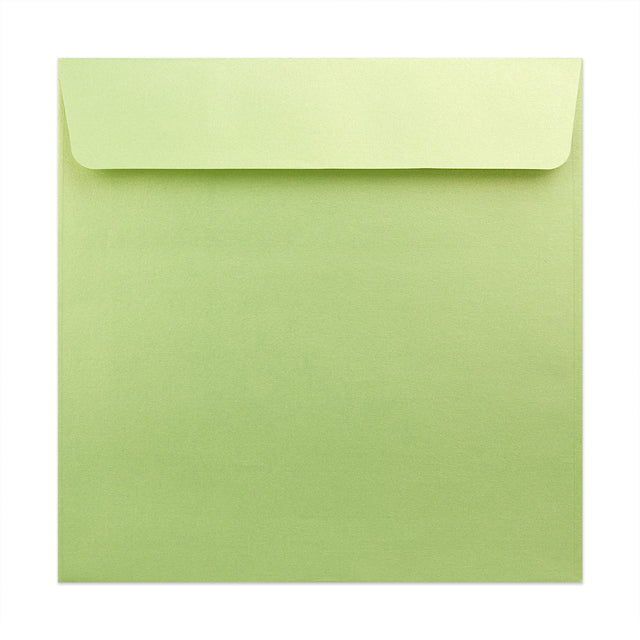 Pearlescent Envelopes Green Lime 170 x 170 mm Peel and Seal