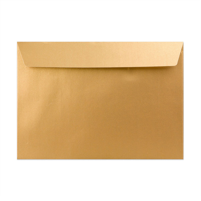 Pearlescent Envelopes Gold 162 x 229 mm (C5) Peel and Seal