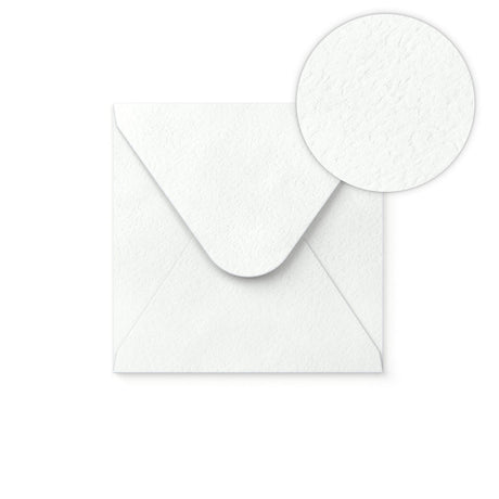 Envelope branco com efeito martelado 130x130 mm