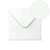 Envelope branco com efeito martelado 155x155 mm
