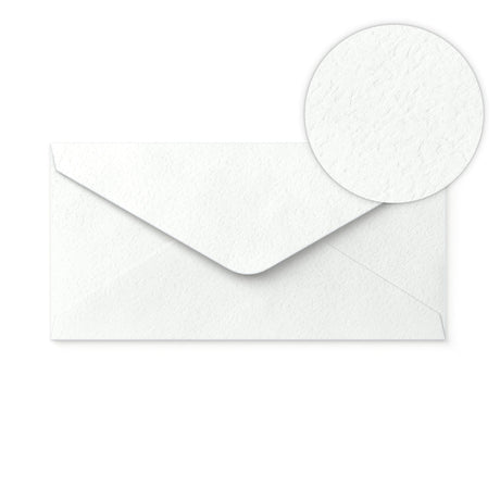 Envelope branco com efeito martelado 110x220 mm (DL)