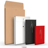 Envelopes com fecho de corda e arruela e reforço