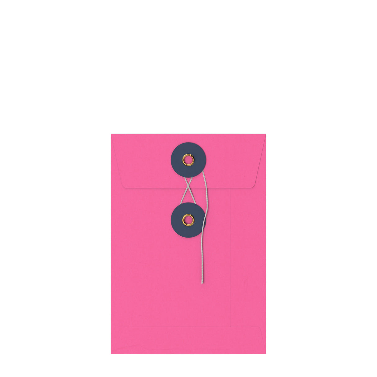 Envelopes coloridos com fecho de corda e anilha