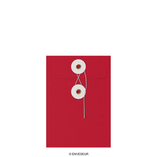 Envelopes com fecho de corda e arruela 