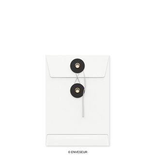 Envelopes com fecho de corda e arruela 