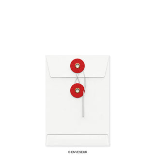 Envelopes com fecho de corda e arruela 