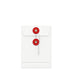 Coloured envelopes with string and washer closure White + Red 162 x 114 mm (C6)