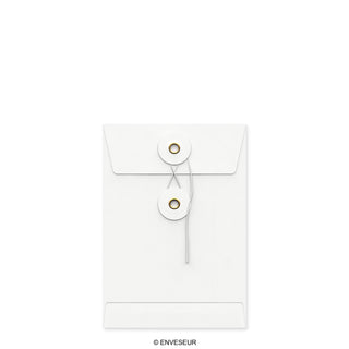 Envelopes com fecho de corda e arruela 