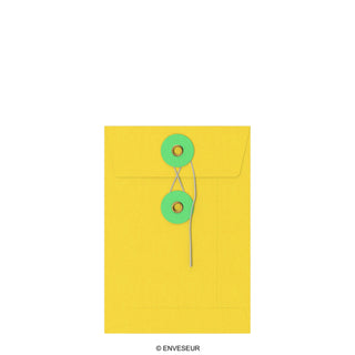 Envelopes com fecho de corda e arruela 