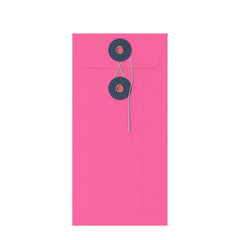 Coloured envelopes with string and washer closure Pink + Navy Blue 220 x 110 mm (DL)
