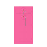 Envelopes coloridos com fecho de corda e anilha