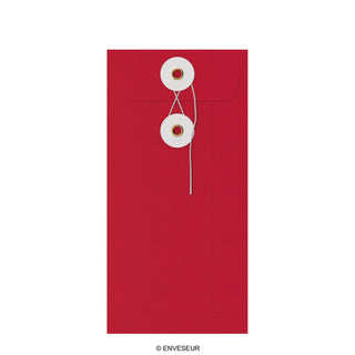 Envelopes com fecho de corda e arruela 