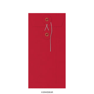Envelopes com fecho de corda e arruela 