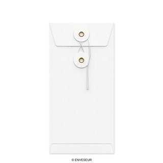 Envelopes com fecho de corda e arruela 