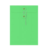 Envelopes coloridos com fecho de corda e anilha