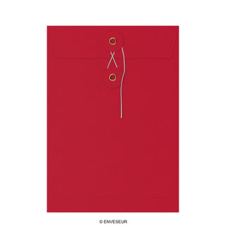 Envelopes com fecho de corda e arruela 
