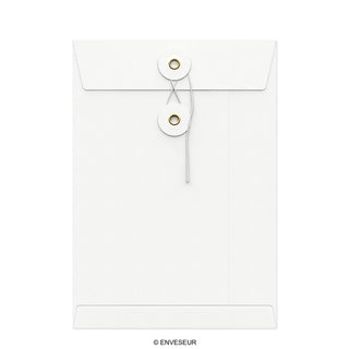 Envelopes com fecho de corda e arruela 