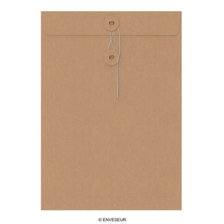 Envelopes com fecho de corda e arruela 
