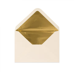 Paper Lined Envelopes Ivory + Gold Foil 114 x 162 mm (C6)