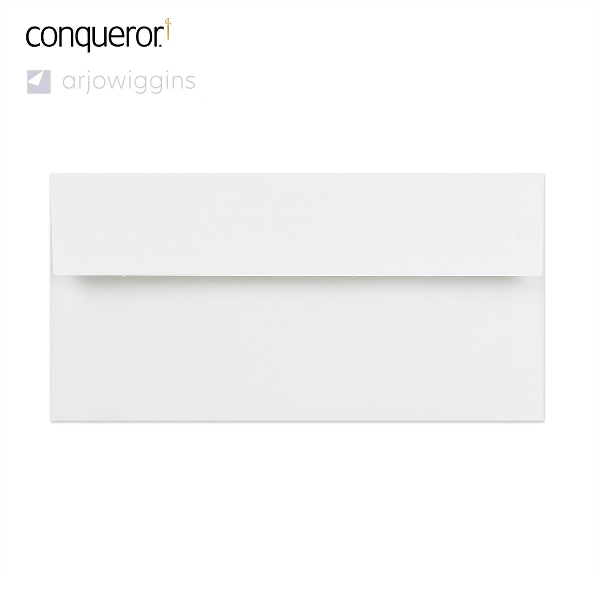 Envelope branco brilhante vergê Conqueror 110x220 mm (DL)