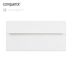 Envelope branco brilhante vergê Conqueror 110x220 mm (DL)