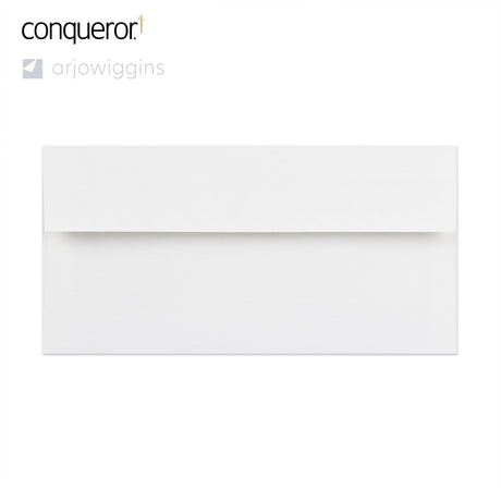 Envelope branco brilhante vergê Conqueror 110x220 mm (DL)