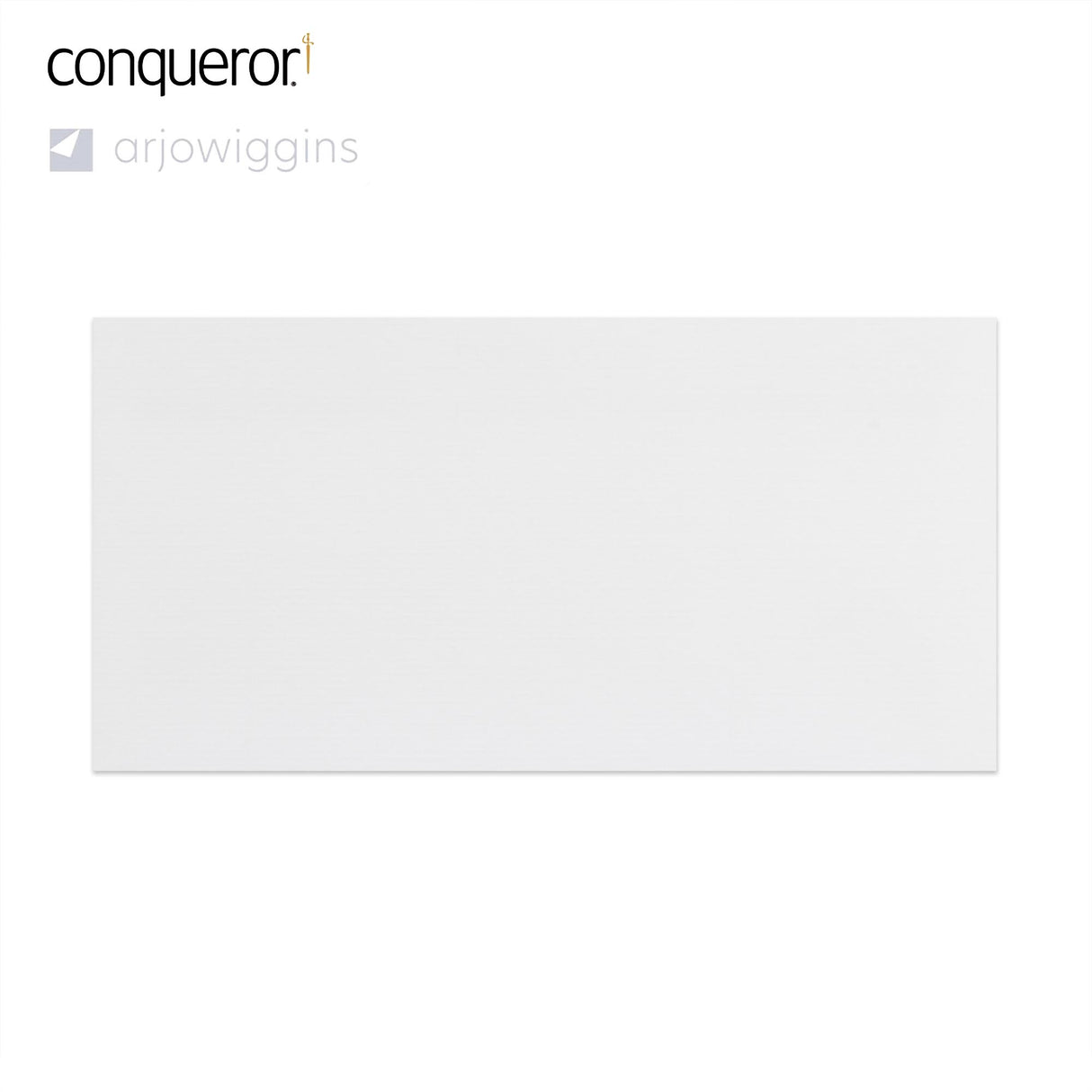 Envelope branco brilhante vergê Conqueror 110x220 mm (DL)