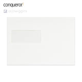 Envelope branco brilhante Conqueror com janela 162x229 mm (C5)