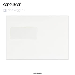 Envelope branco brilhante Conqueror com janela 162x229 mm (C5)
